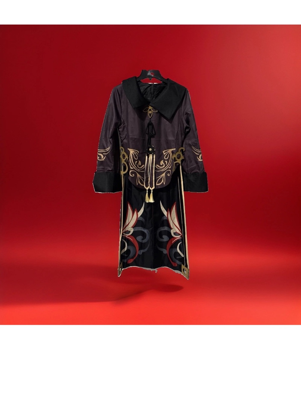 Hu Tao Genshin Impact Costume Dress, Size M, Purple/Black/Gold Anime Cosplay